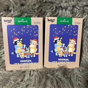 Hallmark Bluey Festive Card Set with Blue and Red Accents